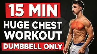 15 MINUTE CHEST amp SHOULDER WORKOUT DUMBBELLS ONLY [upl. by Eiramlirpa]