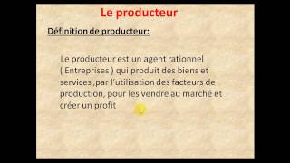 Microéconomie S2 partie 1 quot introduction à létude de producteur quot [upl. by Lonnard778]