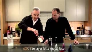 aerolatte  milk frother makes three layer caffè latte macchiato [upl. by Zipnick]