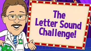 The Letter Sound Challenge  Letter Runs  Jack Hartmann and Katie Garner [upl. by Dnomsed]