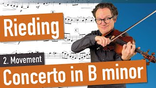 Rieding Concerto Op 35 in Bminor 2 Movement Violin Sheet Music Piano Accompaniment var Tempi [upl. by Niltag]