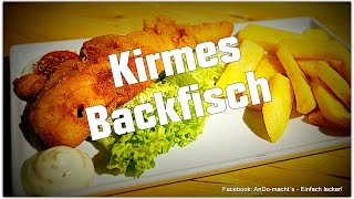 Backfisch im Bierteig  Wie von der Kirmes Sau lecker [upl. by Puttergill]