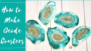 How to Make Geode Coasters  DIY Tutorial  Resin Art [upl. by Olracnaig]