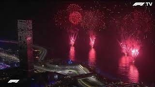 Light show and Fireworks at Jeddah 2021  Formula 1 [upl. by Elaen788]