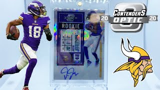 Justin Jefferson CRACKED ICE  2020 Contenders Optic 5 box PYT 5 [upl. by Akiemehs]