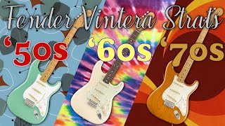 Fender Vintera Stratocaster ‘50s ‘60s and ‘70s Comparison [upl. by Jerusalem726]