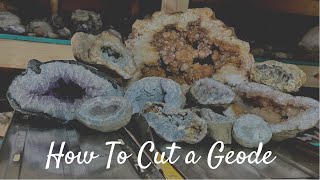 How To CUT A Geode  Lapidary for Beginners hitechdiamond cabking thefinders [upl. by Okomot548]