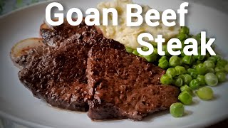 Goan Beef Steak  Easy Beef Steak Recipe [upl. by Rabaj]