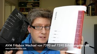 AVM Fritzbox Wechsel von 7390 auf 7590 Erfahrungsbericht [upl. by Ophelie]