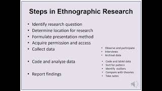 Ethnographic Research [upl. by Grizelda]