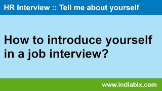 How to introduce yourself in a job interview [upl. by Mccowyn]