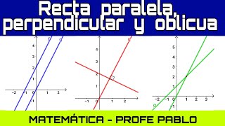 Rectas paralelas perpendiculares y oblicuas [upl. by Aehtna]