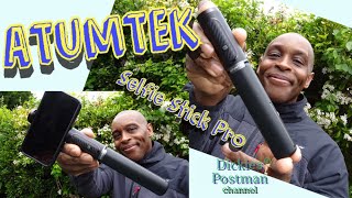 ATUMTEK Bluetooth selfie Stick Review [upl. by Liagaba]