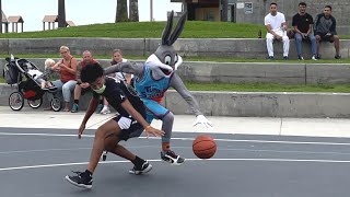 Bugs Bunny 1v1 Basketball at Venice Beach Space Jam IRL [upl. by Mcgrath428]