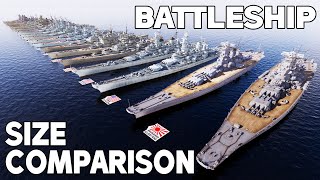 BATTLESHIP SIZE COMPARISON [upl. by Eanar]