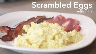 How to Cook Scrambled Eggs with milk [upl. by Autry63]