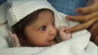 Cute Newborn Baby half an hour old [upl. by Yenahc]