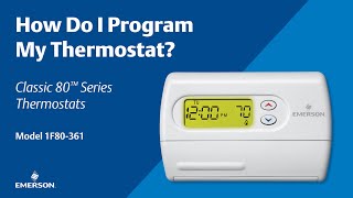 Classic 80 Series  1F80361  How Do I Program My Thermostat [upl. by Gyimah876]