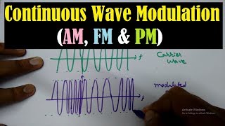 Continuous Wave Modulation  Amplitude Modulation Frequency and Phase Modulation AM FM and PM [upl. by Graniela239]