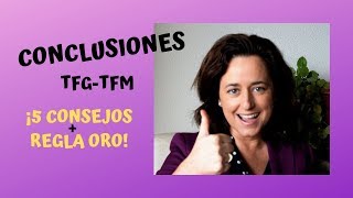 Las CONCLUSIONES del TFGTFM ¡5 CONSEJOS [upl. by Hein]