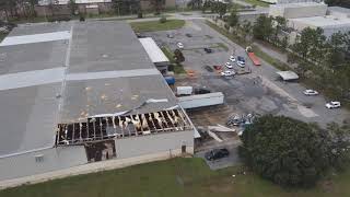 Tornado Damage at the China Doll Warehouse in Saraland AL [upl. by Adiari]