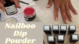 I Tried Nailboo  Dip Powder Tutorial  Salon Quality Nails at Home [upl. by Anaihsat]