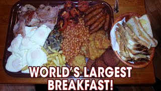 Worlds LARGEST Breakfast Challenge Defeated TWICE [upl. by Yllas]