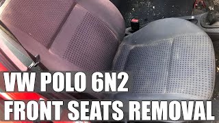 VW Polo 6N2 front seats removal  replacement in 4 simple steps [upl. by Wilma]