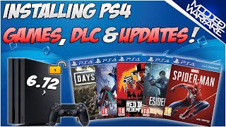 EP 4 Installing PS4 Games DLC amp Updates PS4 672 Jailbreak [upl. by Olav]