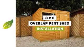 8 x 6 Overlap Pent Shed Installation [upl. by Yssac]