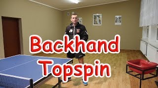 Nauka Backhand Topspin  Tenis stołowy [upl. by Savihc]