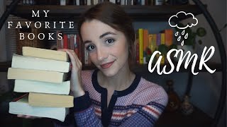 ASMR  My Favorite Books 📚 • Whispers • Rain • Page Turning • Reading • Tapping [upl. by Kurtis]