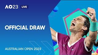 LIVE  Official Draw  Australian Open 2023 [upl. by Suiramaj]