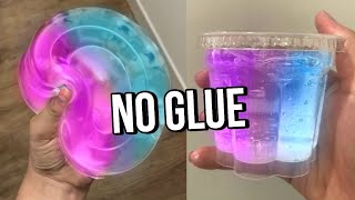 Testing VIRAL NO GLUE SLIMES How to make DIY NO GLUE slimes WATER SLIME amp 1 ingredient slime [upl. by Sucram801]