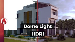 How to use DOME LIGHT and HDRI for Exterior Lighting  Vray for Sketchup [upl. by Yrrad913]