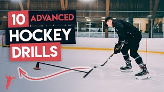 10 ADVANCED HOCKEY DRILLS TO IMPROVE YOUR SKILLS 🏒 [upl. by Mathias35]