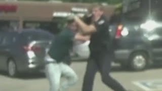 Suspect Attacks Cops Bystander Comes Their Aid Dashcam Footage [upl. by Annahavas]