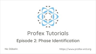 Phase identification from XRD data with Profex [upl. by Ellevel]