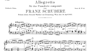 Schubert  Allegretto in C minor D915  with score [upl. by Rafter811]