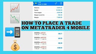 HOW TO PLACE AN ORDER ON METATRADER 4 MT4 ANDROID PHONE  FOREX FOR BEGINNERS [upl. by Phyllys983]