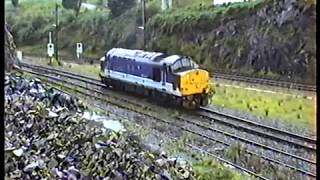 British Rail ScotrailClass 37s at Kyle of Lochalsh September 1994 [upl. by Atalaya939]