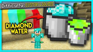 Beating Minecraft but There are OP Custom Liquids Hindi quotOP LiquidsDiamond Waterquot [upl. by Arimaj]