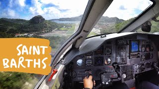 Trip to St Barths on the Pilatus PC12  GoPro ATC Audio [upl. by Acinhoj]