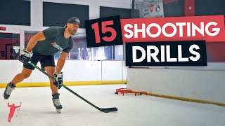 15 HOCKEY SHOOTING DRILLS PERFECT FOR AT HOME 🏒 [upl. by Acysej675]