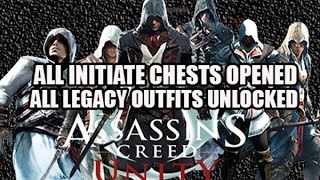 Assassins Creed Unity All Initiate Chests Opened and Legacy Outfits Unlocked [upl. by Lashonde]