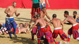 Calcio Storico Fiorentino ROSSI vs AZZURRI Florence Tuscany Italy Europe [upl. by Sublett465]