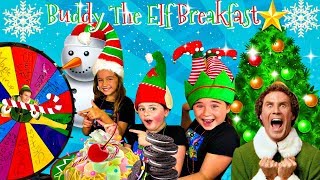 Buddy The Elf Breakfast Challenge  MYSTERY Wheel of Sweets [upl. by Auqinu]