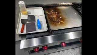 Cleaning a Wolf Griddle  how to [upl. by Tolmann]