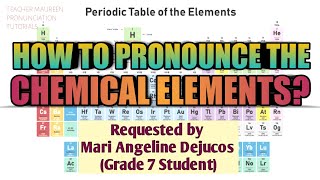 HOW TO PRONOUNCE THE 118 ELEMENTS IN PERIODIC TABLE  Teacher Maureen [upl. by Leizahaj]