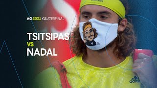 Rafael Nadal vs Stefanos Tsitsipas  Australian Open 2021 Quarterfinal  AO Classics [upl. by Tommi]